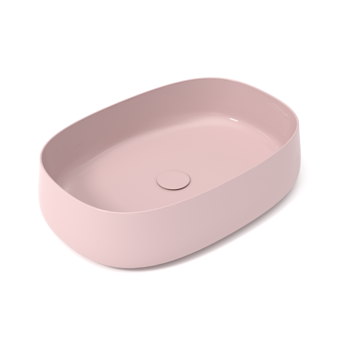 Накладная раковина, 62x42xh13 см, Olympia ceramica Paddle, розовый глянцевый арт. PAD4B60009