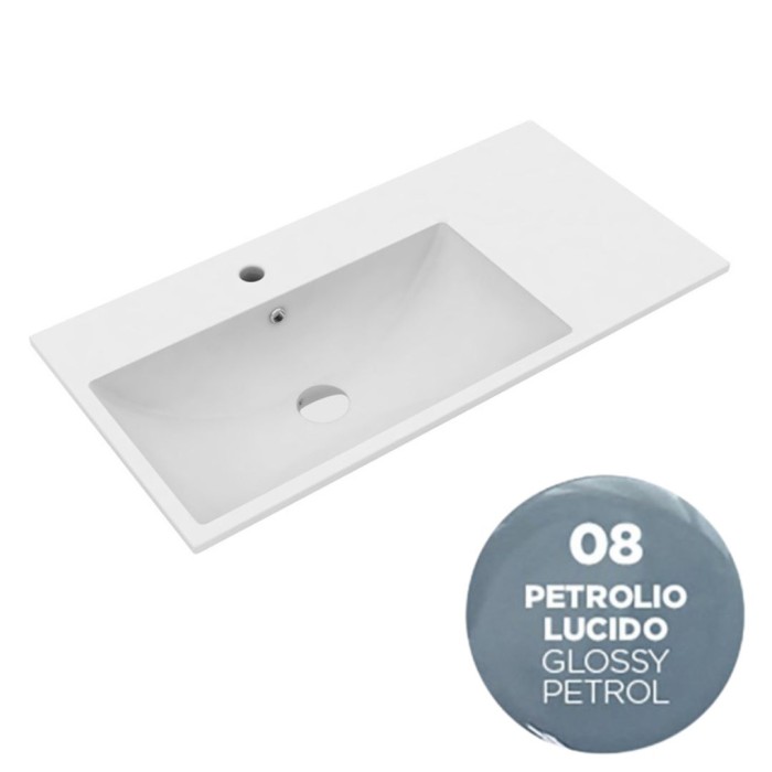 Раковина 75x45 см, с 1 отв. подвесная, встраиваемая, Olympia ceramica Tutto evo, нефть глянцевый арт. TUE4875108