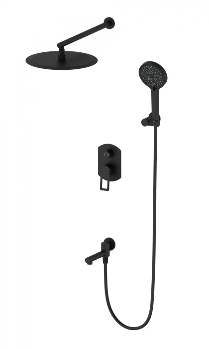 Душевая система встраиваемая, Wonzon &amp; Woghand Frame, WW-88939010-MB цвет: черный