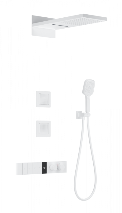 Душевая система с термостатом встраиваемая, Wonzon &amp; Woghand, WW-D4538-A-MW цвет: белый