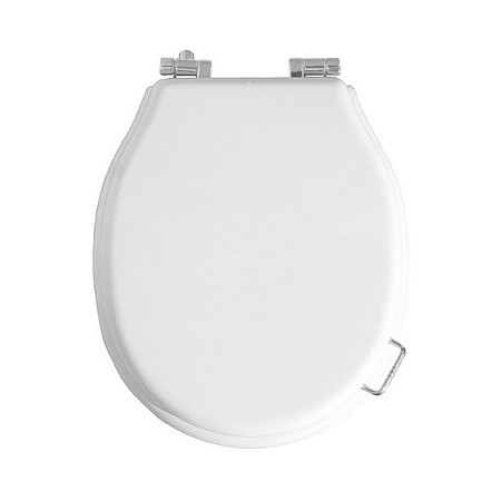 Крышка для напольного унитаза (массив) white chrome, Boheme Vogue - 906-W-CR