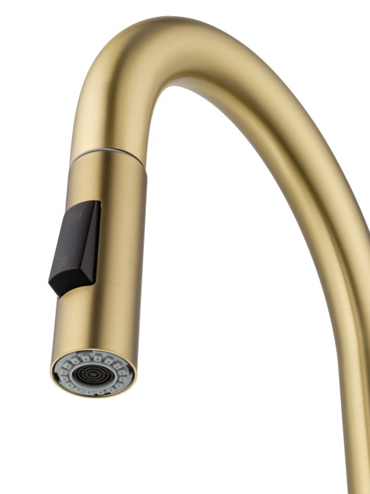 Смеситель для кухни с выдвижным изливом, Wonzon & Woghand, WW-A20782-BG цвет: золото