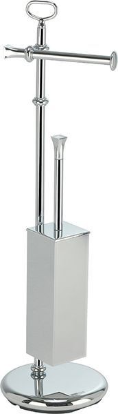 Стойка: бумагодержатель + ерш металлический STIL HAUS Prisma, PR20(08) цвет: хром