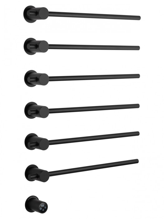 Полотенцесушитель электрический встраиваемый, Wonzon &amp; Woghand Baden, WW-AL366-MB цвет: черный