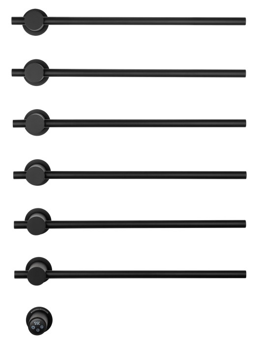 Полотенцесушитель электрический встраиваемый, Wonzon & Woghand Baden, WW-AL366-MB цвет: черный