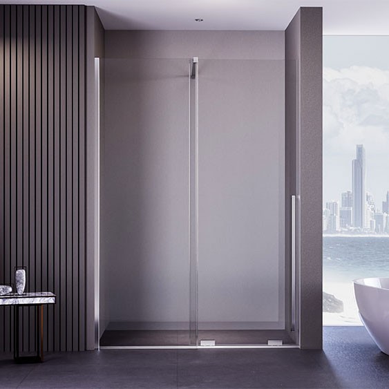 Душевая дверь 1500x2000, Veconi Premium Trento, хром, стекло прозрачное арт. PTDW-50CH-150-01-C4