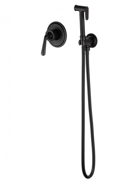 Смеситель с гигиеническим душем встраиваемый, Wonzon &amp; Woghand Steam, WW-88849008-MB цвет: черный