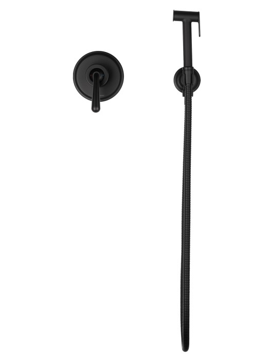 Смеситель с гигиеническим душем встраиваемый, Wonzon & Woghand Steam, WW-88849008-MB цвет: черный