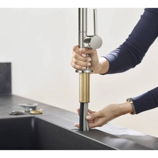 Смеситель для кухни, с вытяжным душем, Hansgrohe Talis M54, хром арт. 72801000