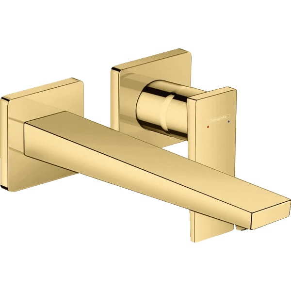Смеситель для раковины скрытого монтажа, настенный, Hansgrohe, золото арт. 32526990