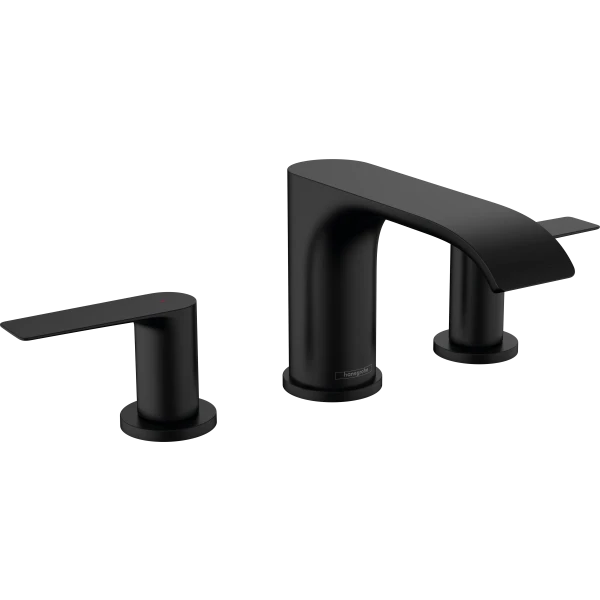 Смеситель для раковины на 3 отверстия со сливным гарнитуром, Hansgrohe Vivenis, черный арт. 75033670