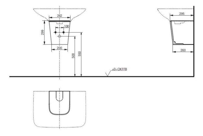 Полупьедестал для раковины, подвесной, MH TOTO, LW10036G цвет: белый