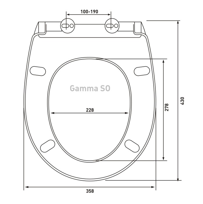 Комплект инсталляции -  кнопка белая/хром глянец, унитаз Gamma, сиденье дюропласт, микролифт, быстросъем, Berges ATOM Line арт. 043340