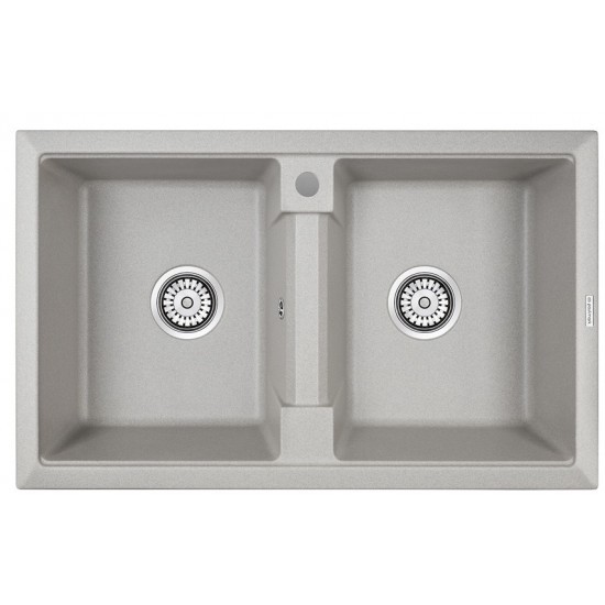 Мойка для кухни гранит 810х500 Paulmark TANDEM 80/2, серый - PM238150-GR