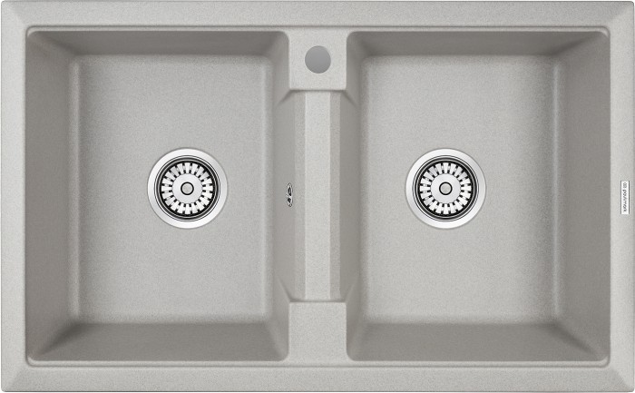 Мойка для кухни гранит 810х500 Paulmark TANDEM 80/2, серый - PM238150-GR