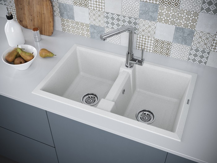 Мойка для кухни гранит 810х500 Paulmark TANDEM 80/2, серый - PM238150-GR