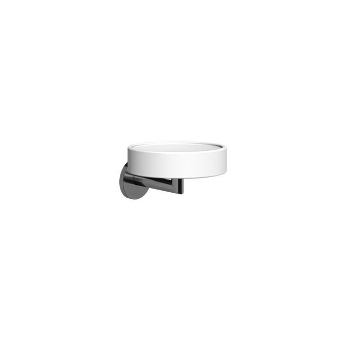 Мыльница настенная белая, Gessi Tondo, black xl арт. 63601#299