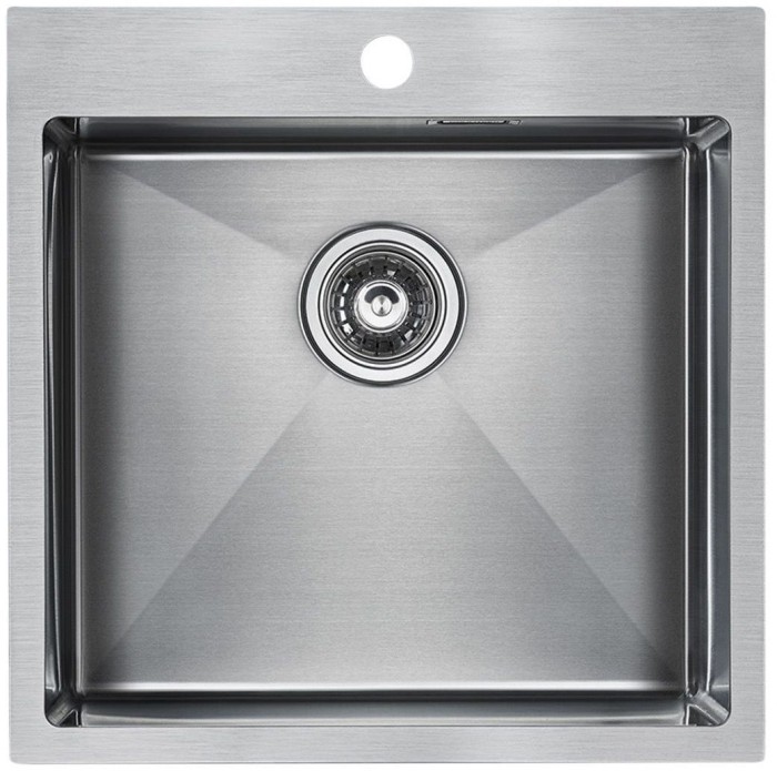 Мойка для кухни нержавеющая 510х510мм Paulmark VELTEN, брашированная нерж. сталь - PM905151-BS