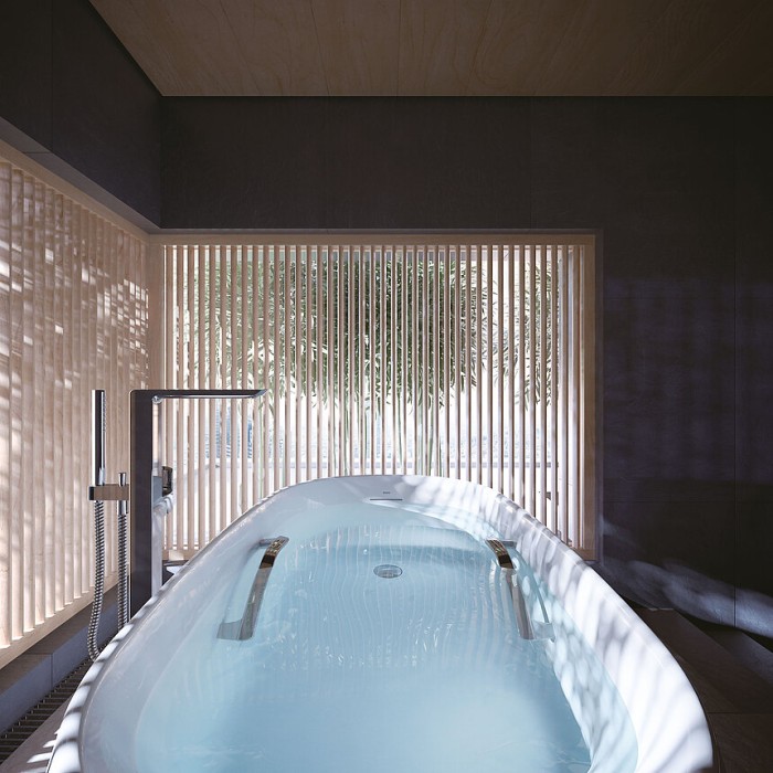 Ванна из искусственного камня TOTO Flotation PJY1744 170х83см отдельностоящая, с ручками, цвет белый