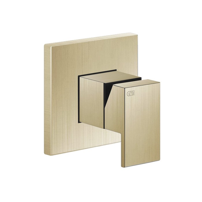 Смеситель для раковины, встраиваемый, однорычажный, без излива, Gessi Rettangolo, brushed brass pvd арт. 20119#727