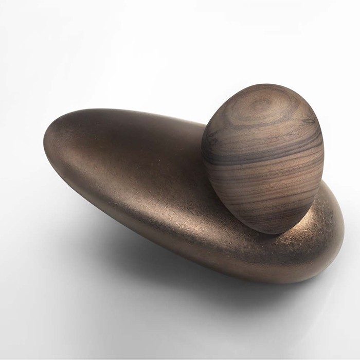 Смеситель для раковины дизайнерский, на 1 отверстие, Gessi Equilibrio, медь materic copper pvd арт. 52001#723 52002#695