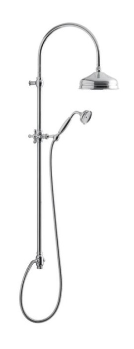 Колонна с выдвижной душевой опорой, душевая головка из нержавеющей d200, Giulini Wellness, хром арт. 1651-S