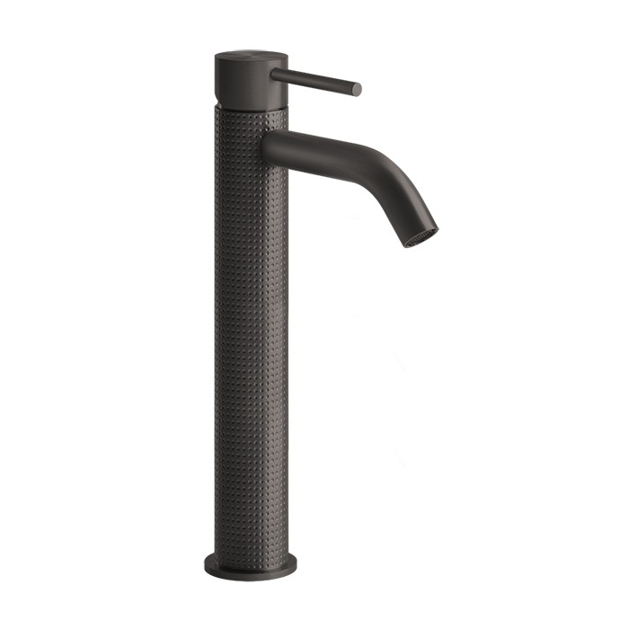 Смеситель для раковины, на 1 отв., высокий, h: 305мм, излив: 123мм, Gessi 316, brushed black metal pvd арт. 54409#707