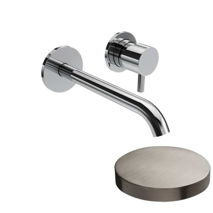 Смеситель встраиваемый для раковины XL, излив 18 см, без донного клапана, Giulini My future, никель матовый арт. 5925-18NKO