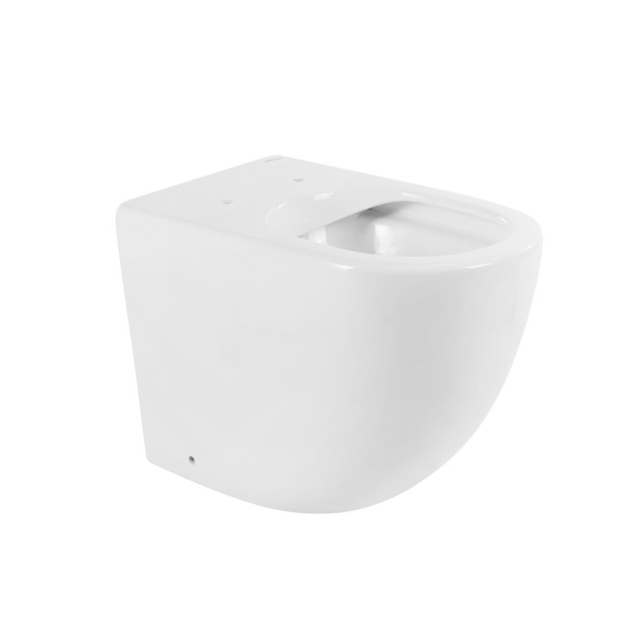 Чаша унитаза приставного безободкового, P-trap BelBagno, глянцевый белый, Sfera-r арт. BB2141CBR