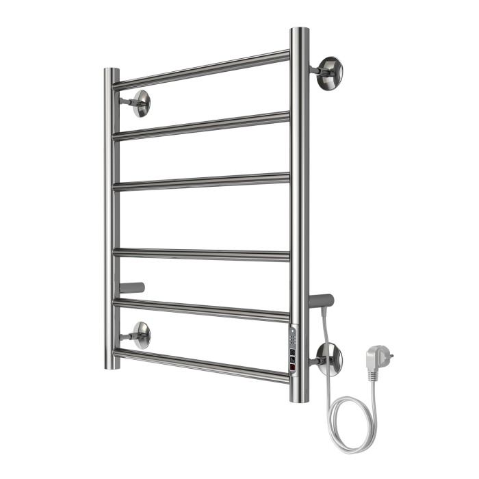 Полотенцесушитель электрический 500/600 6 секций, диммер справа, хром, Parma Azario - AZ10856