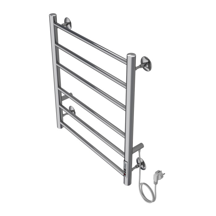 Полотенцесушитель электрический 500/600 6 секций, диммер справа, хром, Parma Azario - AZ10856