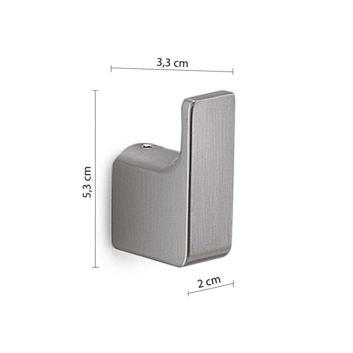 Набор из 2-х крючков Pirenei Gedy, PI27(38) цвет: хром