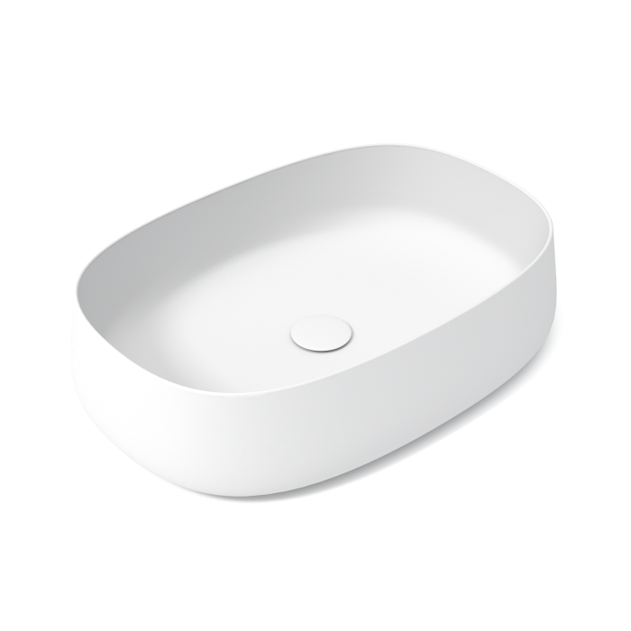 Накладная раковина, 62x42xh13 см, Olympia ceramica Paddle, белый матовый арт. PAD4B60011