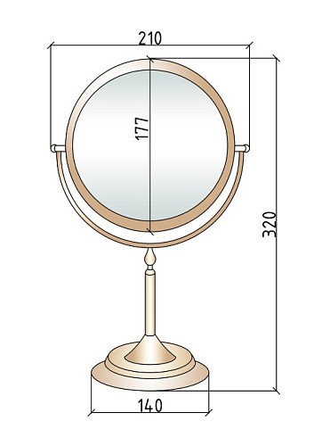 Зеркало настольное, Boheme Medici - 502