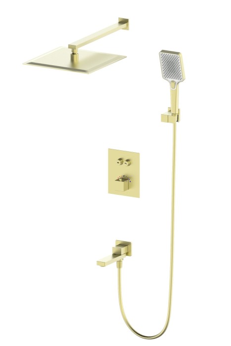 Душевая система с термостатом встраиваемая, Wonzon &amp; Woghand, WW-88929003-BG цвет: золото