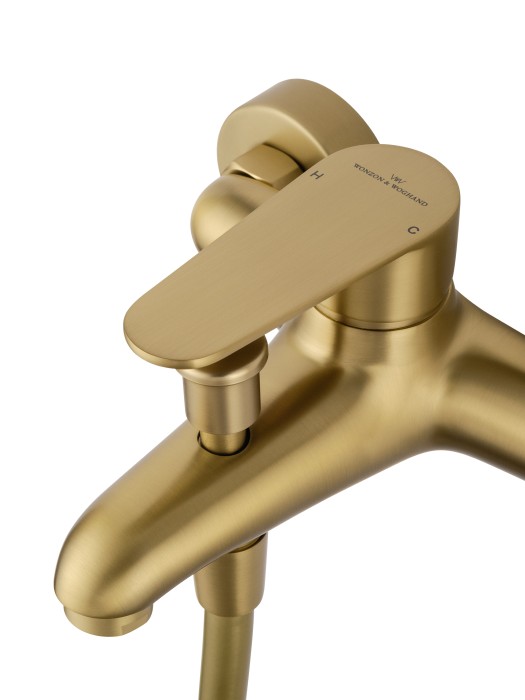 Смеситель для ванны с душевым гарнитуром, Wonzon & Woghand Alfa, WW-AE3201-BG цвет: золото