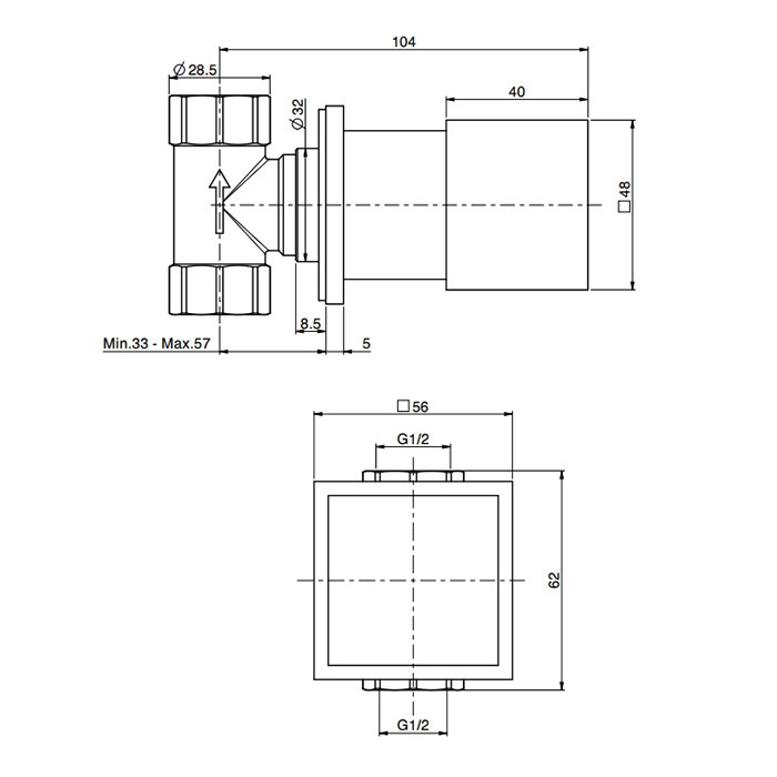 Fima Carlo Frattini Запорный вентиль 1/2", Zeta, F3523/1OR цвет: золото