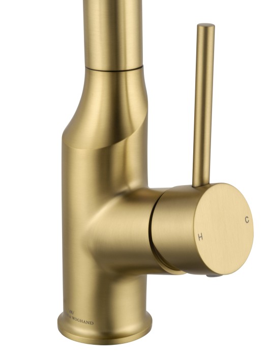 Смеситель для кухни с выдвижным изливом, Wonzon & Woghand, WW-A21252-BG цвет: золото