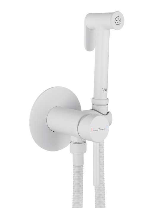 Смеситель с гигиеническим душем встраиваемый, Wonzon & Woghand Stick, WW-88829902-MW цвет: белый