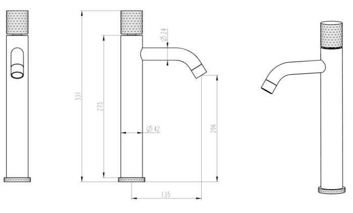 Смеситель для раковины, белый, Stick Boheme 122-WCR
