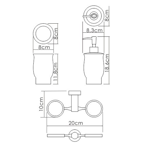 Держатель стакана и дозатора WasserKRAFT арт. K-24289