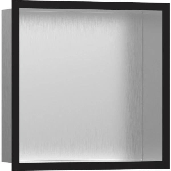Настенный короб с цветом корпуса и дизайнерской рамой, 30х30х10 см, Hansgrohe XtraStoris Individual, черный арт. 56097670
