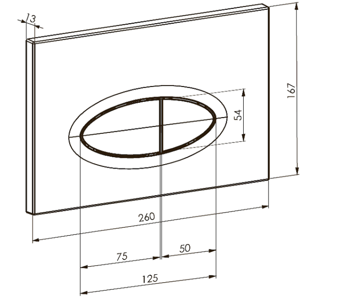 Клавиша смыва, белый, Boheme 665-W