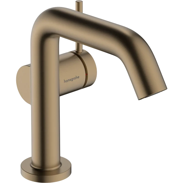 Смеситель для раковины Fine CoolStart, EcoSmart+, с донным клапаном Push-Open, Hansgrohe Tecturis S, бронза арт. 73320140