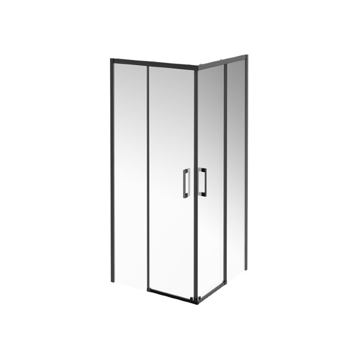 Душевой уголок раздвижной, квадратный, 90х90х195, Vetro Kerama Marazzi, черный - VE.90.SSD.BLK.M