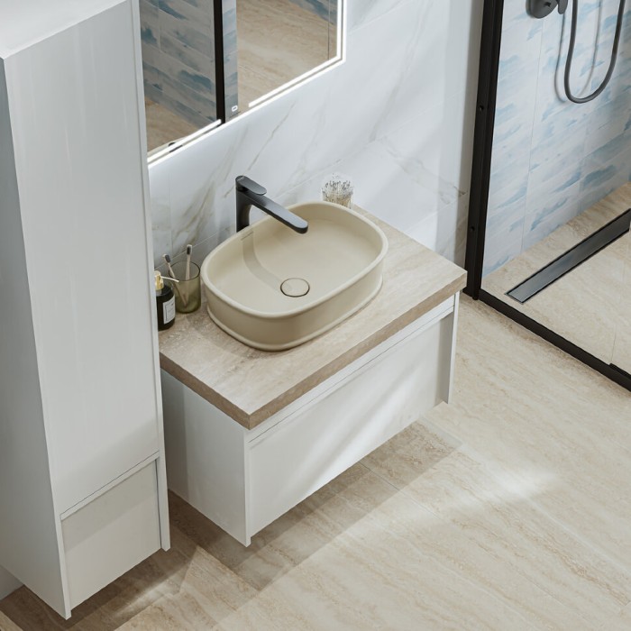 Раковина накладная 36x36см, Circo Kerama Marazzi, бежевый - CI.wb.36\SAN