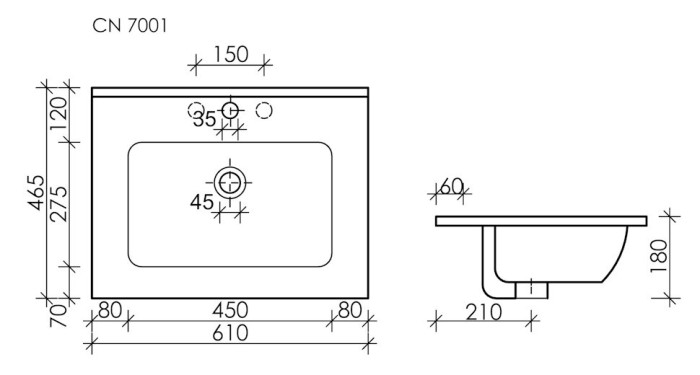 Накладная раковина Ceramicanova Element, черный арт. CN7001MB