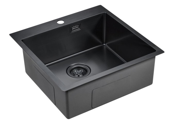 Мойка для кухни нержавеющая 510х510мм Paulmark VELTEN, вороненая сталь, PVD - PM905151-GM
