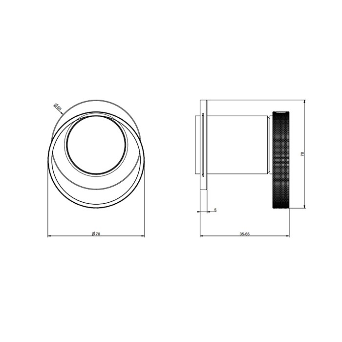 Встраиваемый однорычажный смеситель на 1 выход, Gessi Anello, black metal pvd арт. 63361#706