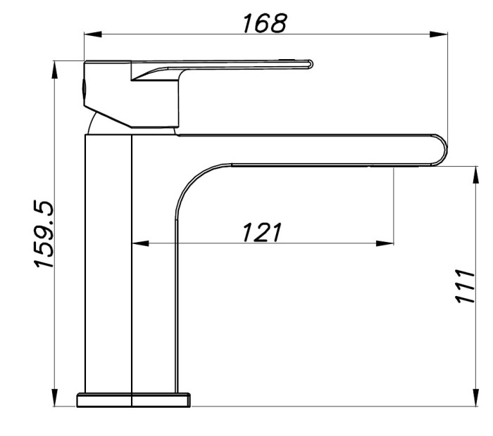 Смеситель для раковины, черный, Azario DELANO арт. AZ-158445224